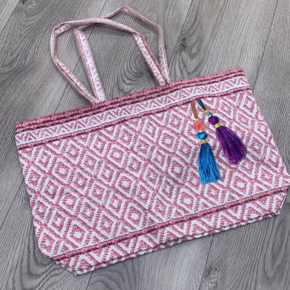 NWT Estee Lauder Pink Patterned Tote Bag